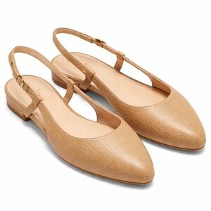 Cole Haan Slingback Flats Tan